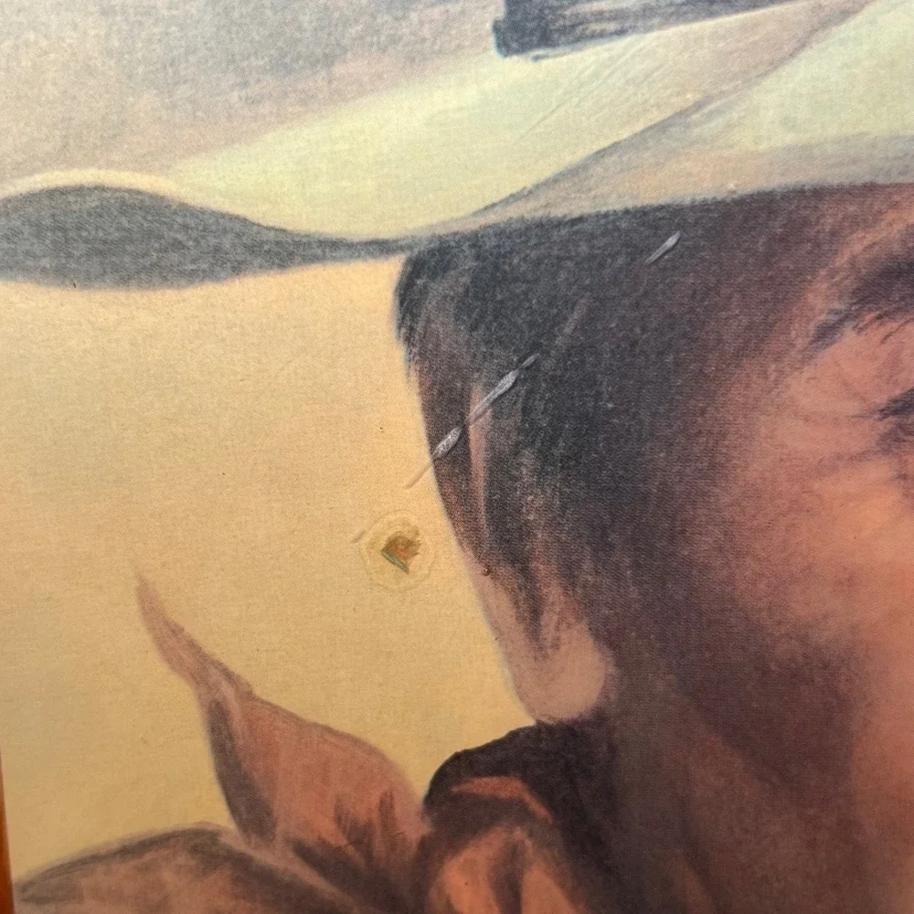 Vintage John Wayne Wood Wall Clock Western Decor The Duke Americana 19x15